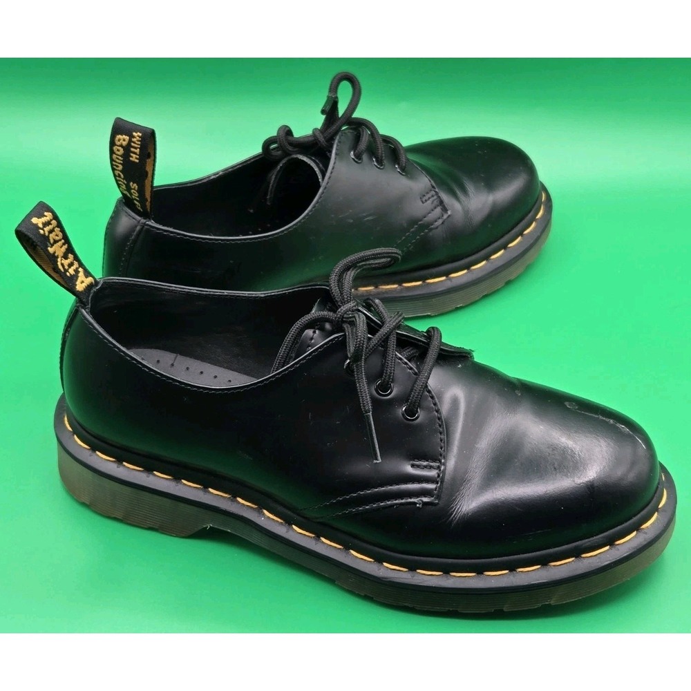 Dr. Martens 1461 Iced Leather Black Shoes Boots Oxford Womens 7 Mens Sz 6 *Flaw*